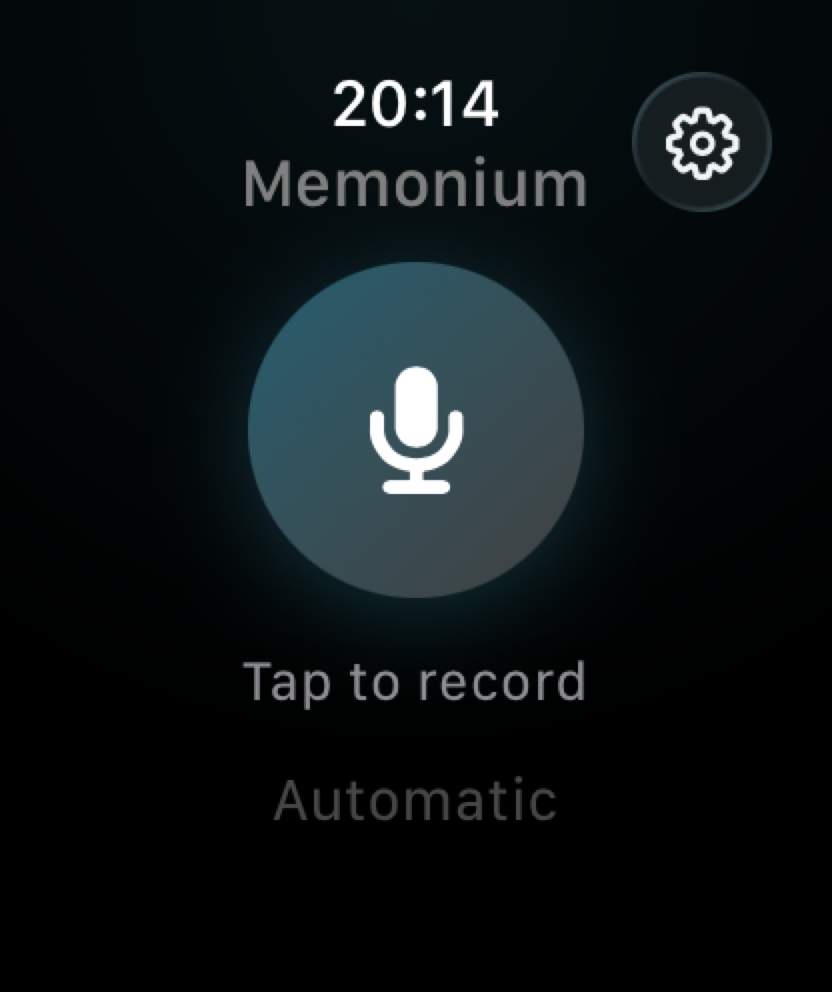 Memonium on Apple Watch idle